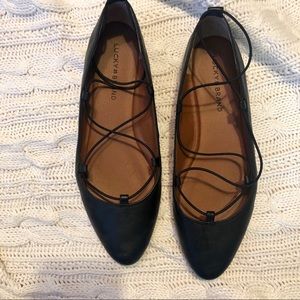 LUCKY BRAND strappy black flats